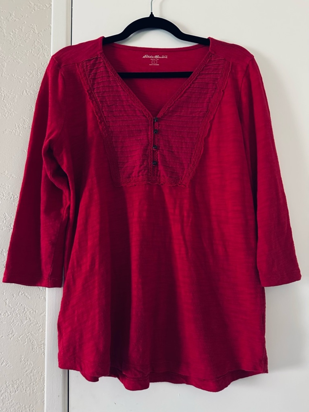St. John's Bay Red V-Neck Tunic Top - Women's